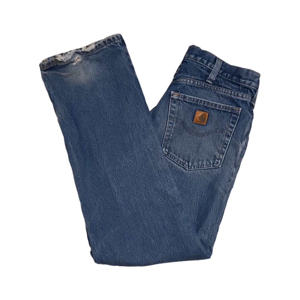 Straight Leg Carhartt Blue Denim Jeans 34x31